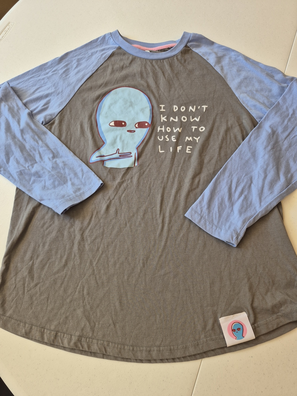Mens Long-Sleeve Alien Graphic Raglan Tee - Nathan Pyle 4850